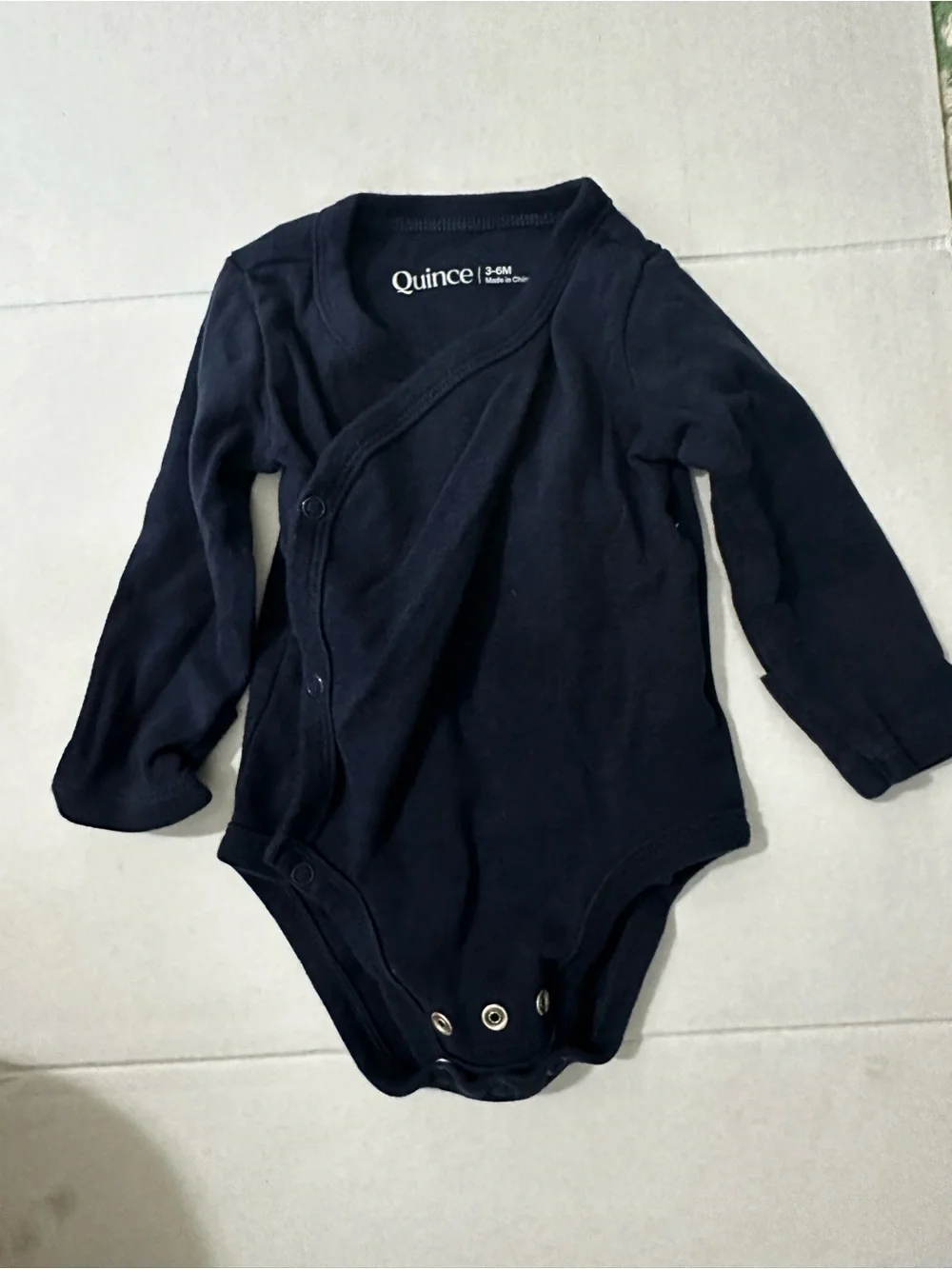 QUINCE Bundle of 2 100% Organic Cotton Kimono Baby Bodysuits 3-6M
